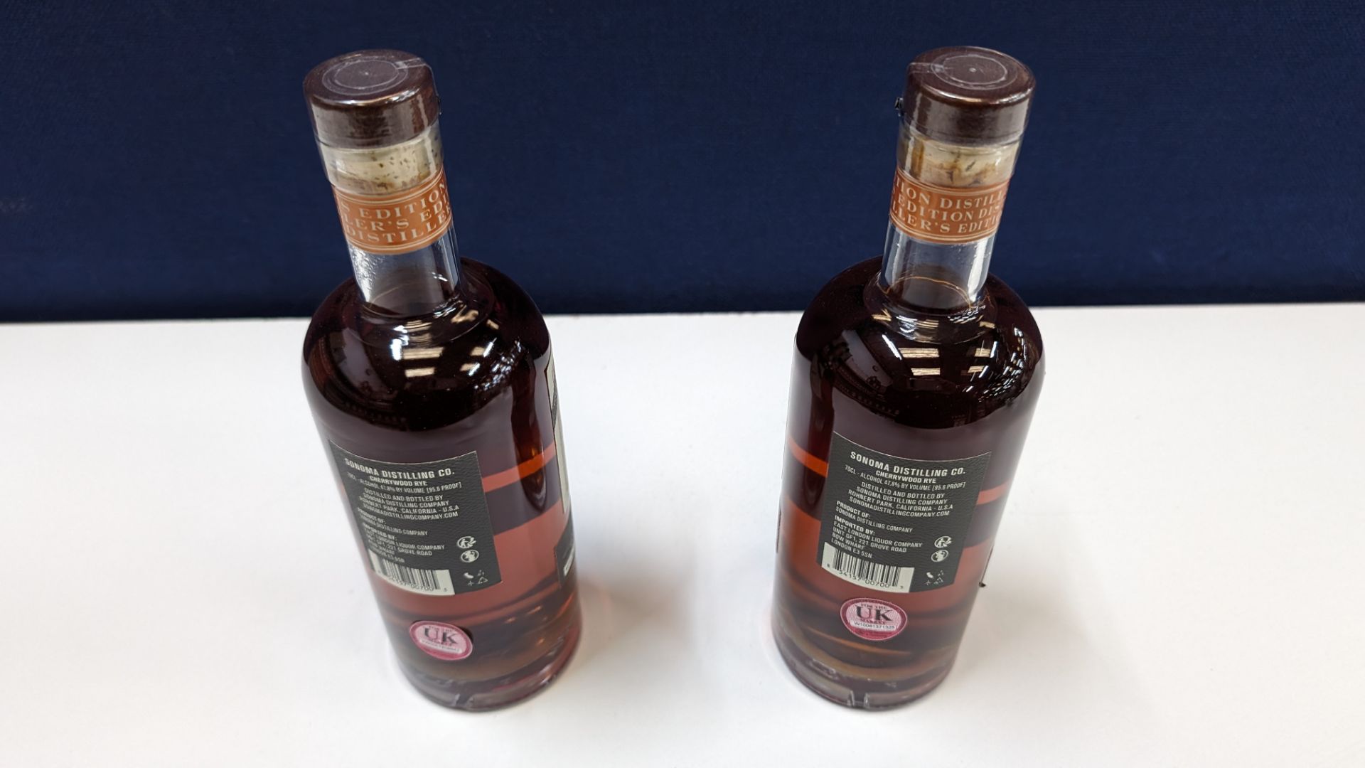 2 off 700ml bottles of Sonoma Cherrywood Rye Whiskey. 47.8% alc/vol (95.6 proof). Distilled and bo - Bild 3 aus 6