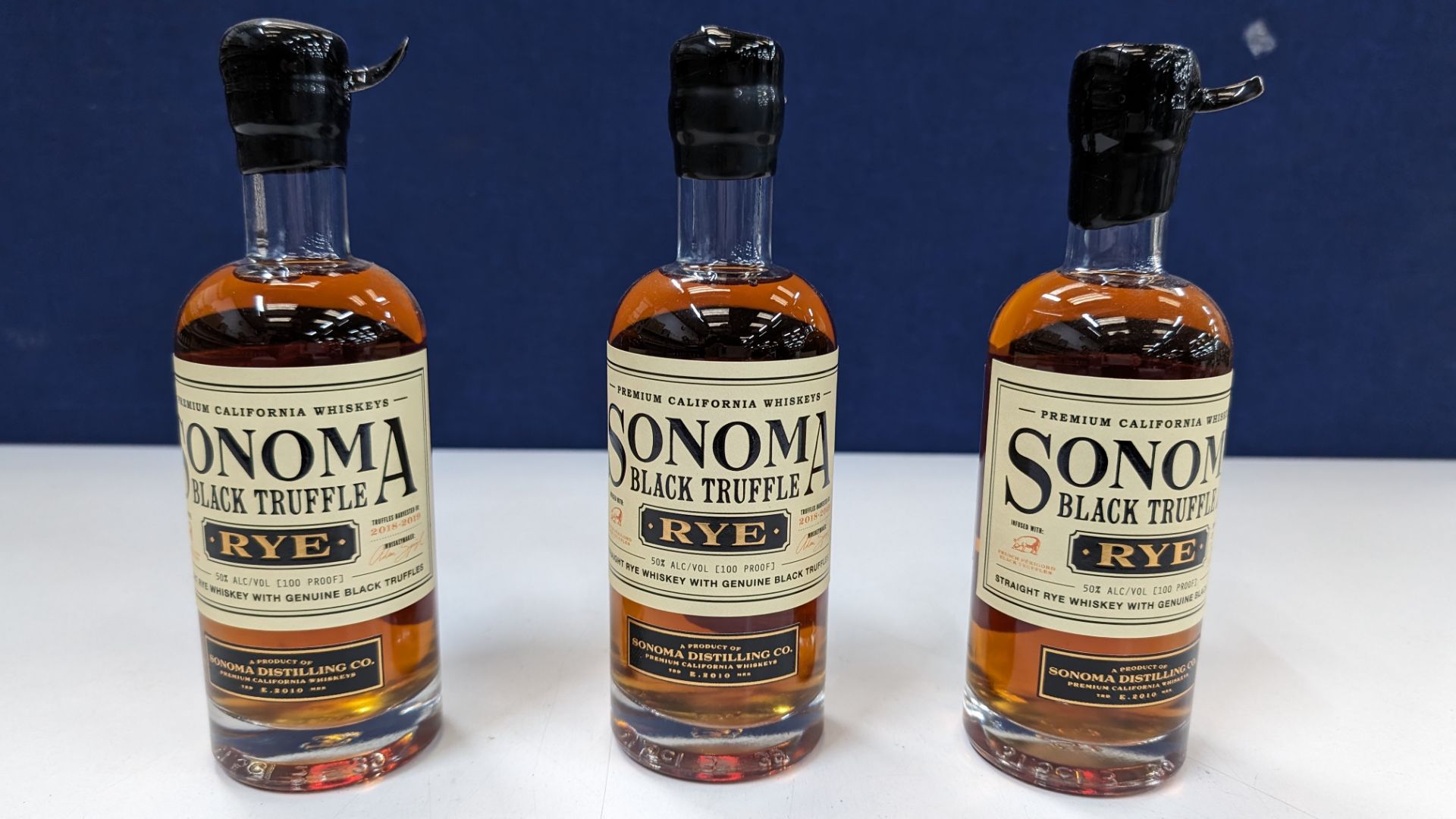 3 off 375ml bottles of Sonoma Black Truffle Rye Whiskey. 50% alc/vol (100 proof). Straight rye whi - Image 2 of 8