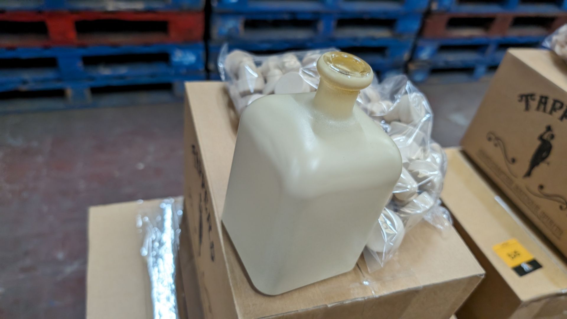 54 off 50cl/500ml professionally painted cream glass bottles, each including a stopper. The bottles - Image 4 of 4