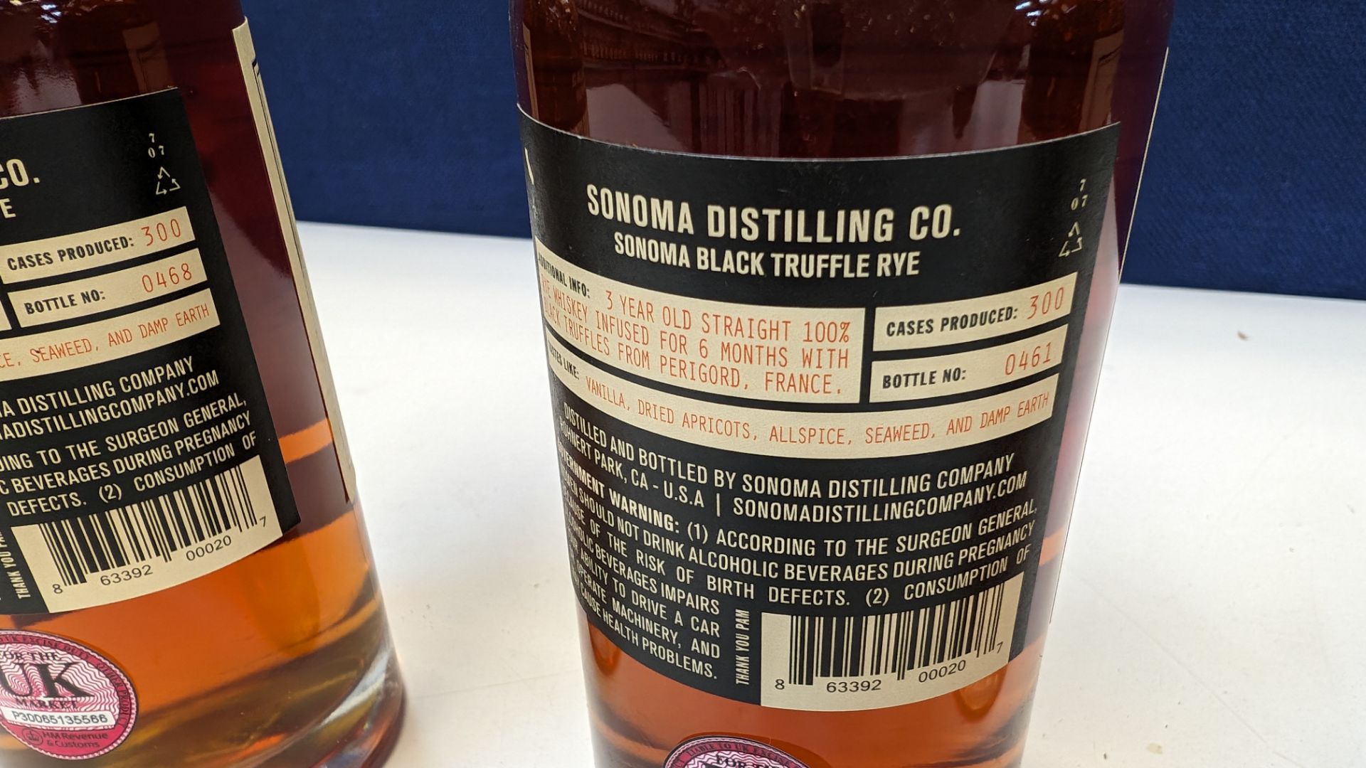 3 off 375ml bottles of Sonoma Black Truffle Rye Whiskey. 50% alc/vol (100 proof). Straight rye whi - Image 6 of 8