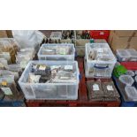The contents of a pallet of assorted aromats and other dried ingredients, including other herbs and