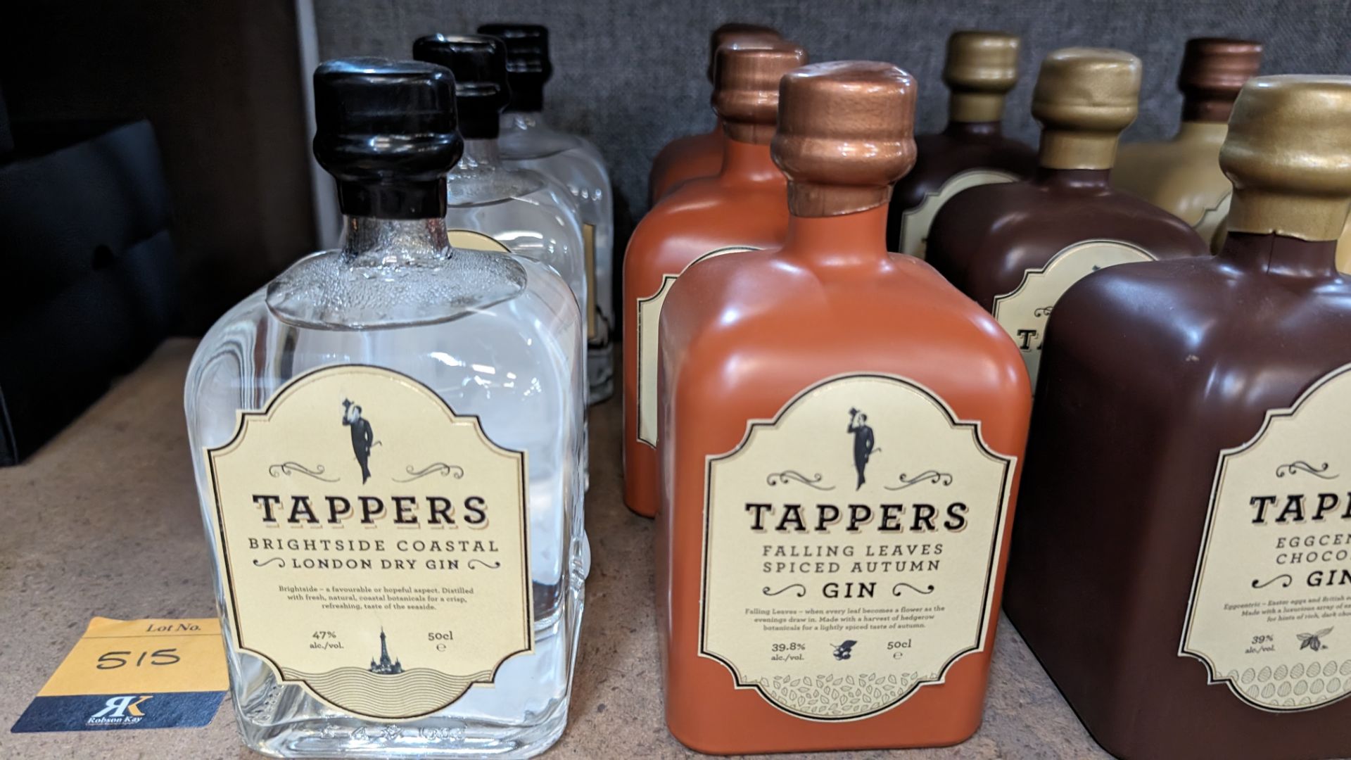 4 off assorted 500ml bottles of Tappers Gin. This lot comprises 1 bottle of 47% ABV Brightside Coas - Image 3 of 8