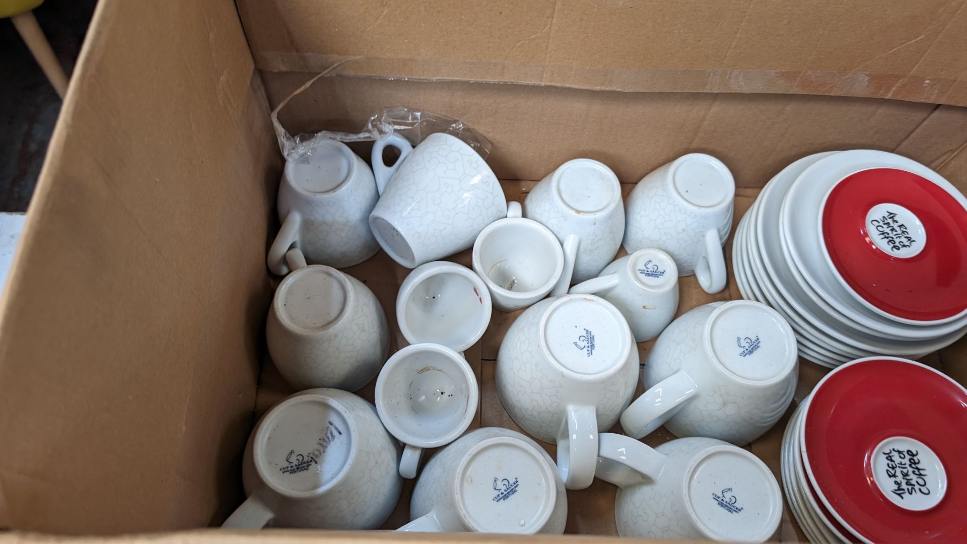 Quantity of Rijo and other cups and saucers in a total of 4 cardboard boxes - Image 6 of 9