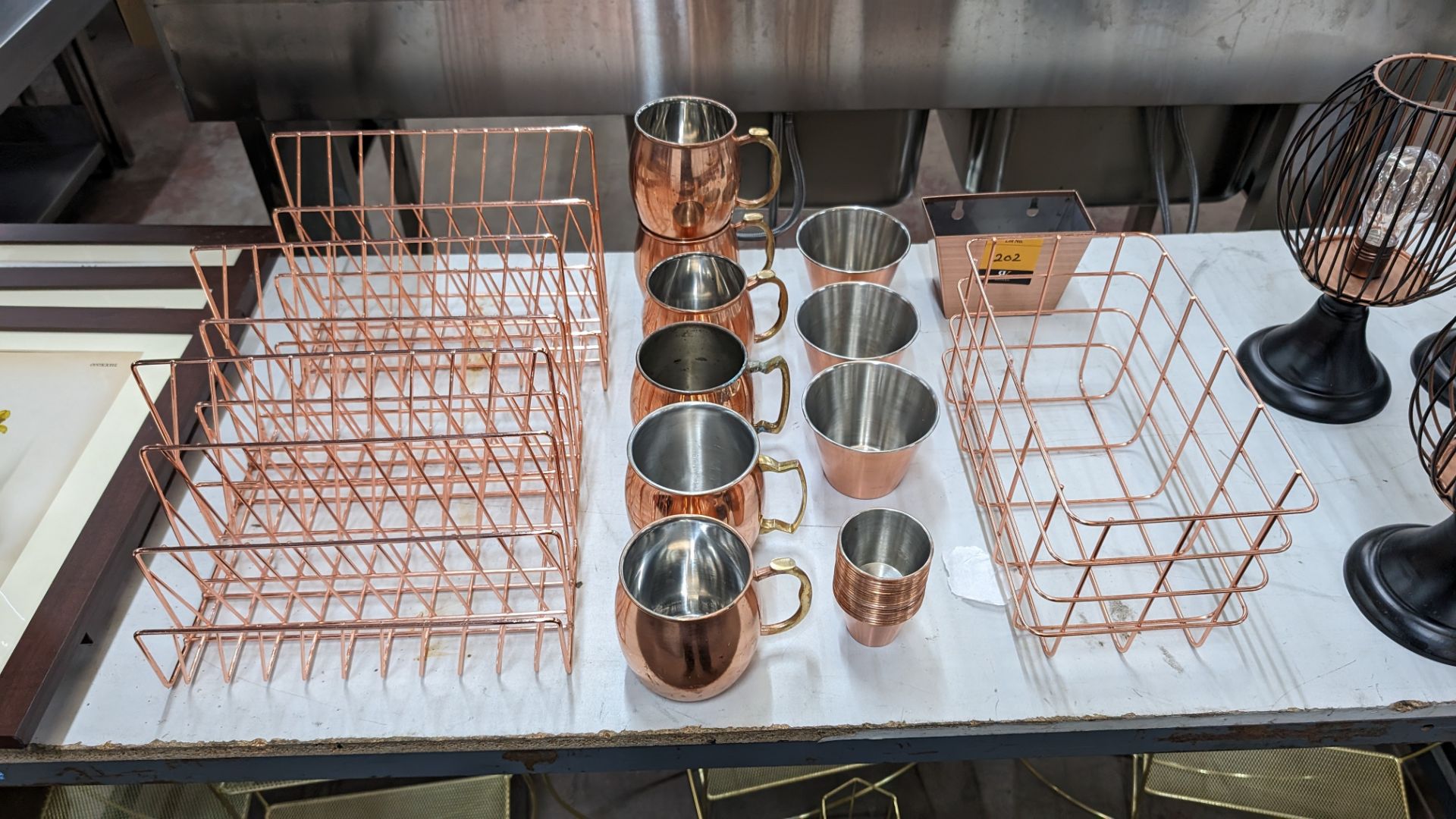 Quantity of copper coloured decorative items (as pictured)