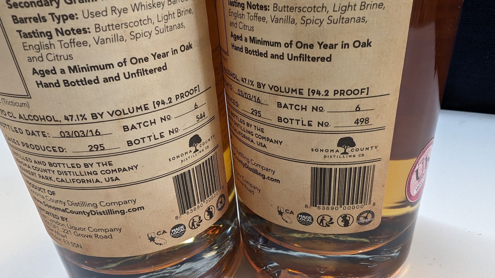 2 off 700ml bottles of Sonoma County 2nd Chance Wheat Double Alembic Pot Distilled Whiskey. 47.1% a - Image 5 of 7