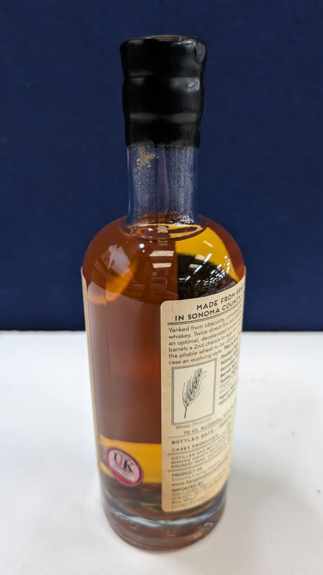 1 off 700ml bottle of Sonoma County 2nd Chance Wheat Double Alembic Pot Distilled Whiskey. 47.1% al - Image 3 of 6