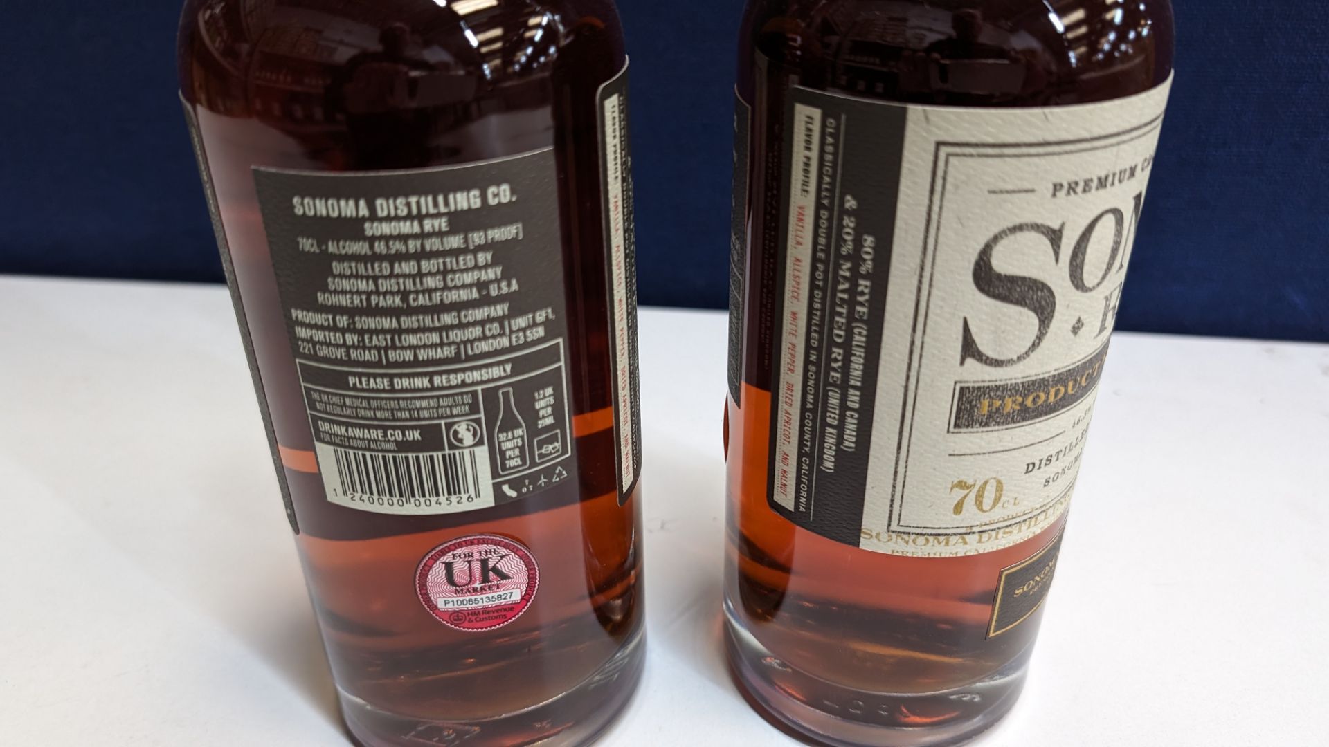 2 off 700ml bottles of Sonoma Rye Whiskey. 46.5% alc/vol (93 proof). Distilled and bottled in Sono - Image 6 of 7