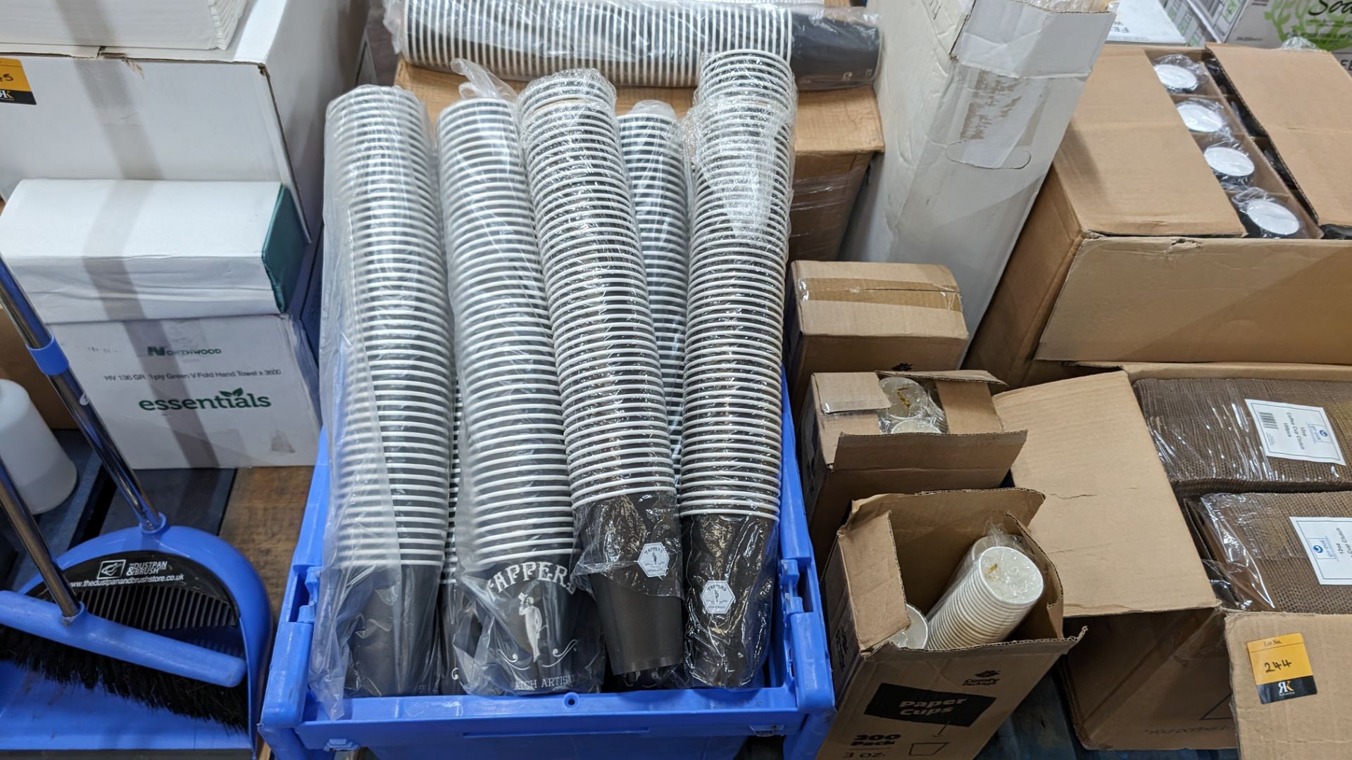 The contents of a pallet of paper cups (in assorted sizes) plus sleeves for same and a quantity of p - Image 5 of 7