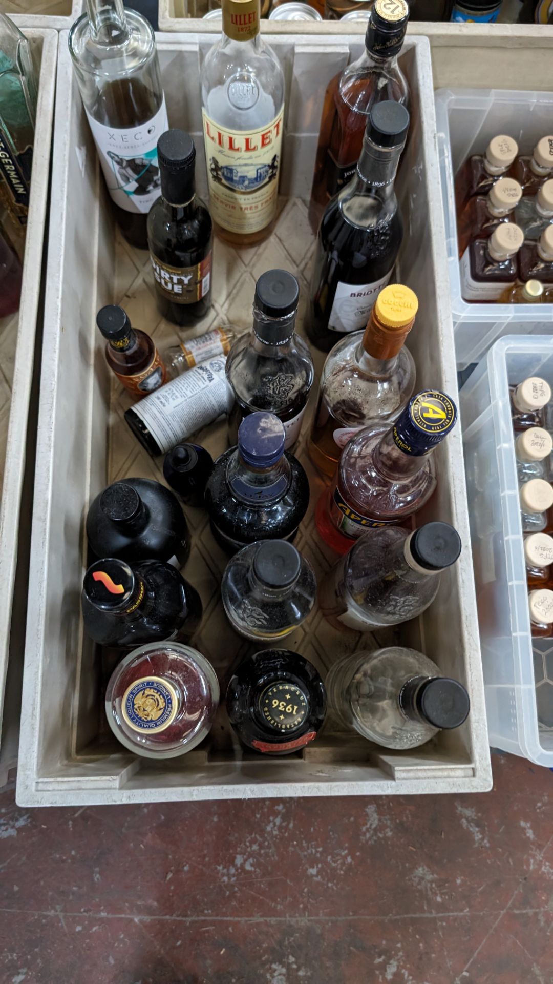 The contents of a crate of opened bottles of assorted spirits, liqueurs and bitters. Sold under AWR - Image 3 of 6