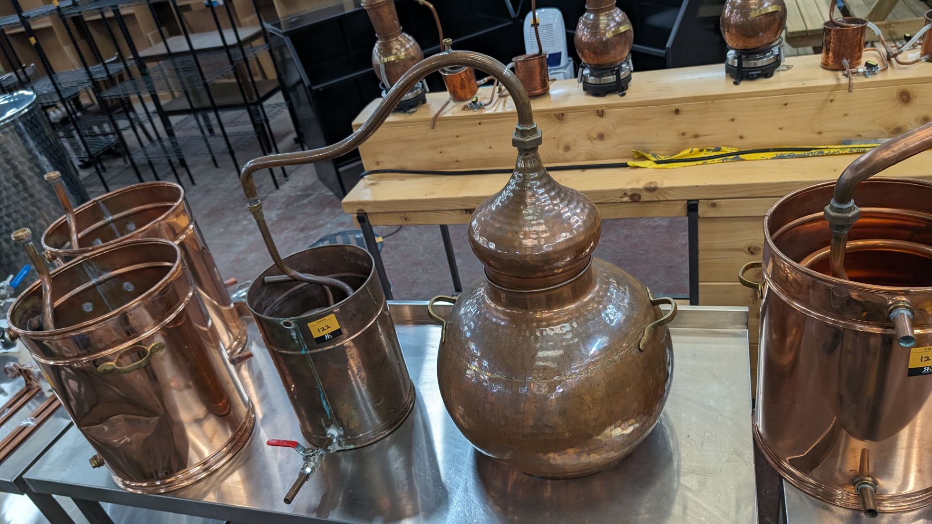 Copper Still with pipework and condenser - Image 2 of 8