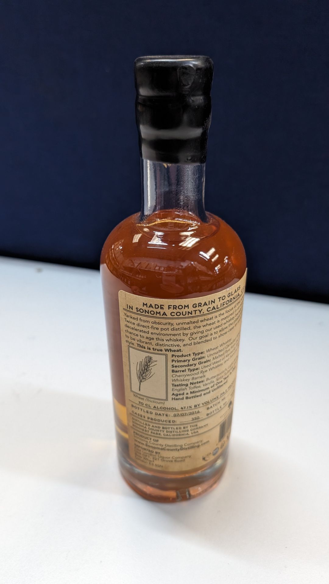 1 off 700ml bottle of Sonoma County 2nd Chance Wheat Double Alembic Pot Distilled Whiskey. 47.1% al - Image 3 of 6