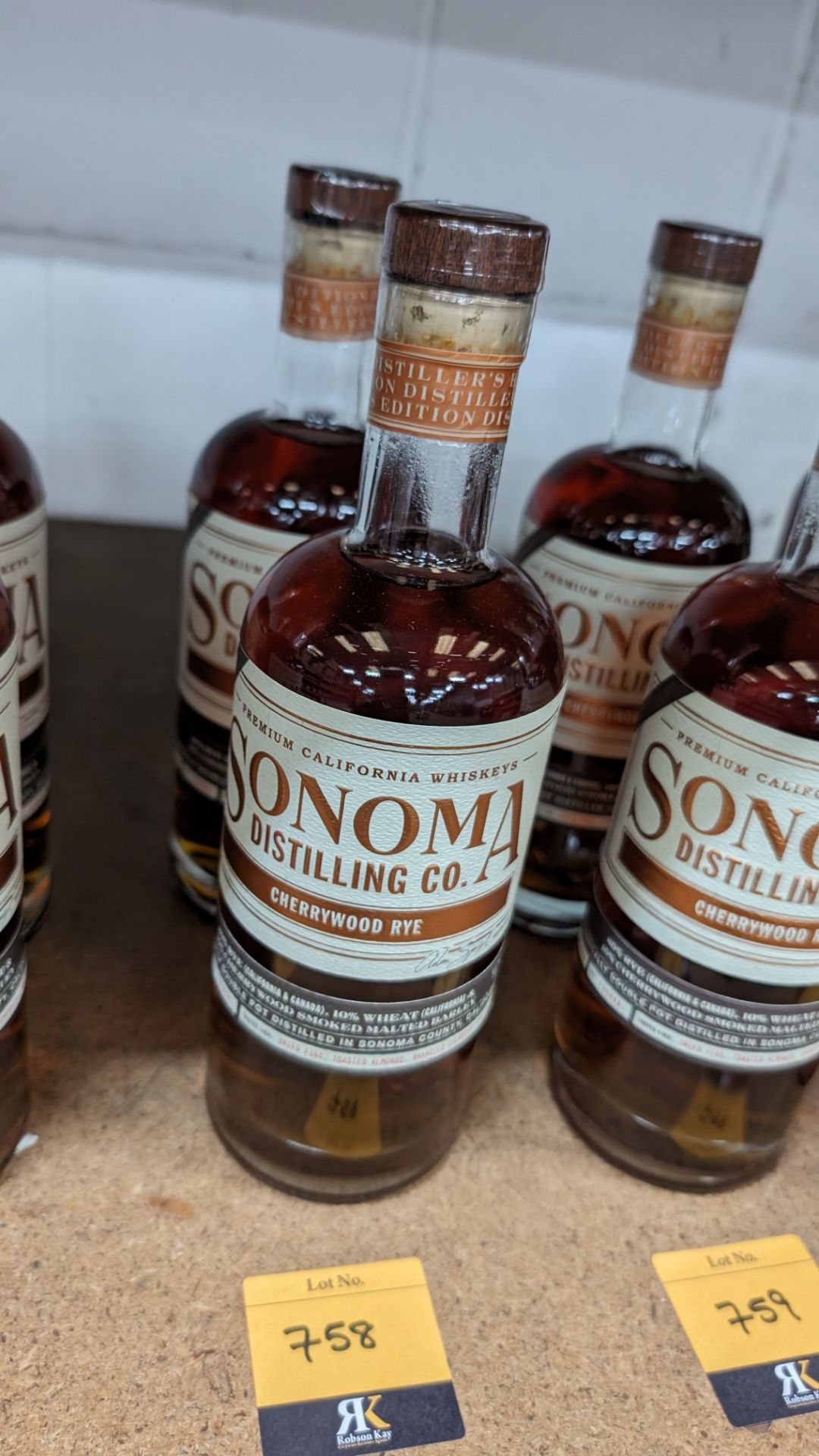 2 off 700ml bottles of Sonoma Cherrywood Rye Whiskey. 47.8% alc/vol (95.6 proof). Distilled and bo - Image 5 of 6