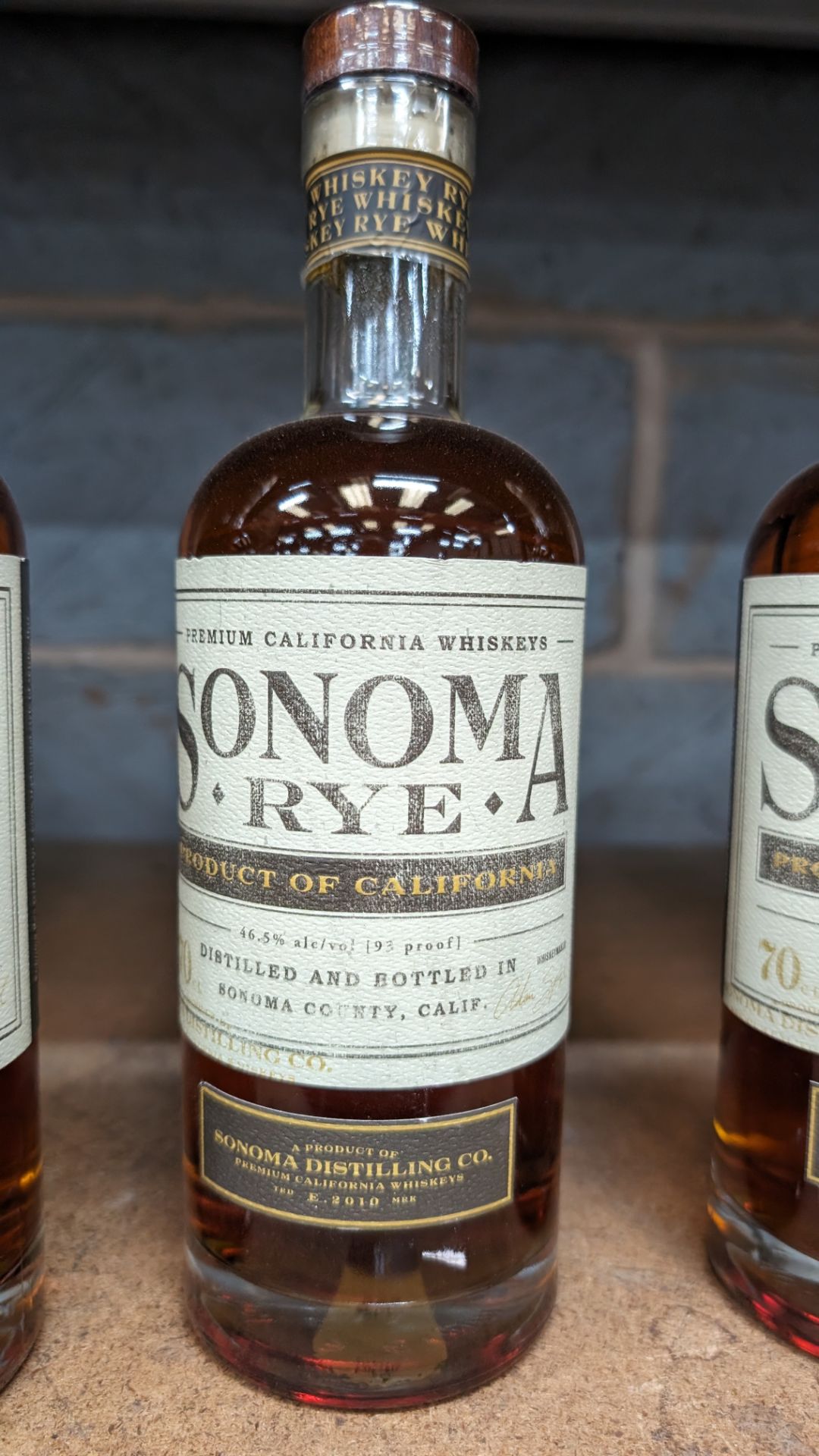 1 off 700ml bottle of Sonoma Rye Whiskey. 46.5% alc/vol (93 proof). Distilled and bottled in Sonom - Image 2 of 5