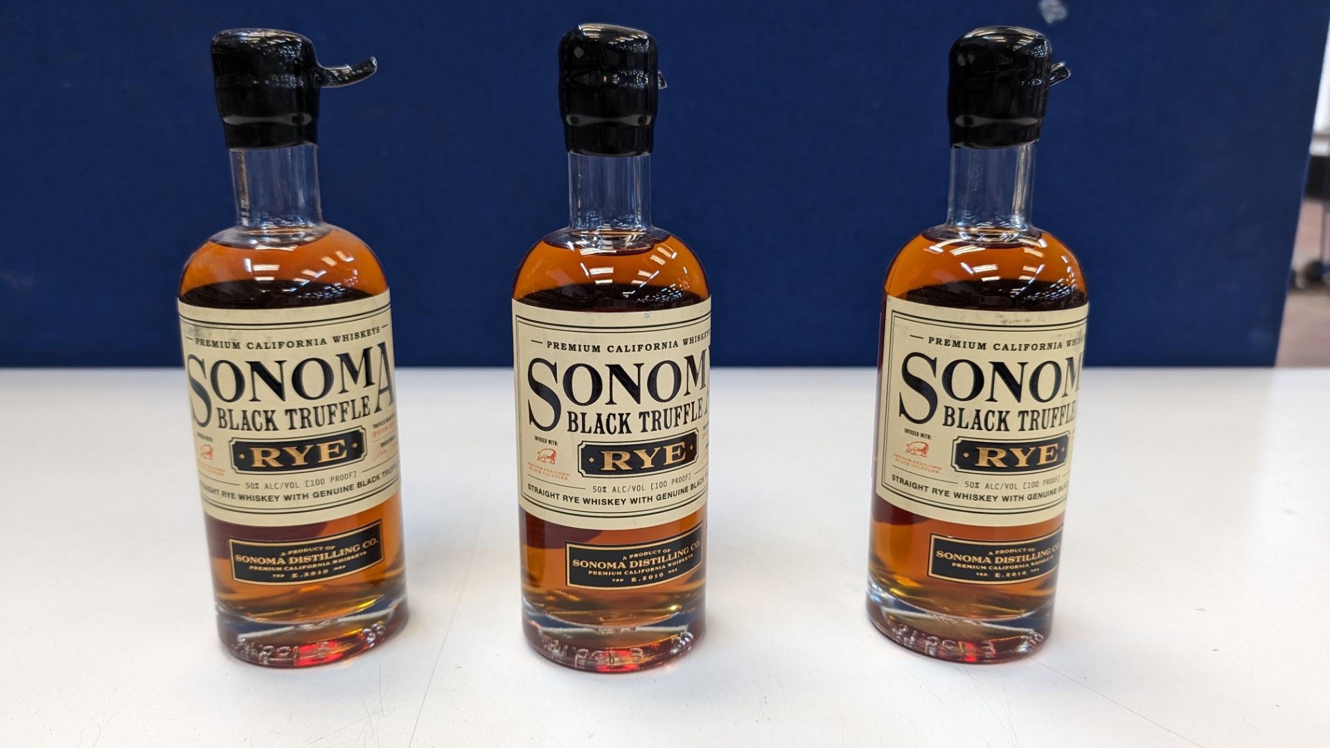 3 off 375ml bottles of Sonoma Black Truffle Rye Whiskey. 50% alc/vol (100 proof). Straight rye whi - Image 2 of 8