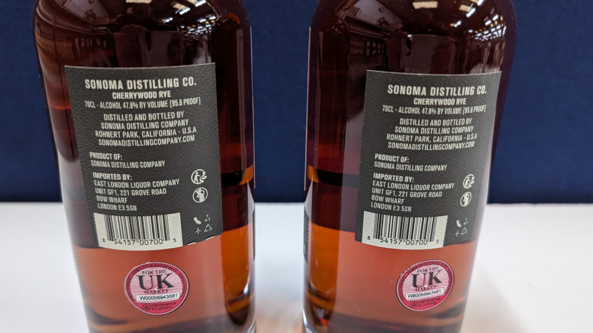 2 off 700ml bottles of Sonoma Cherrywood Rye Whiskey. 47.8% alc/vol (95.6 proof). Distilled and bo - Image 4 of 6