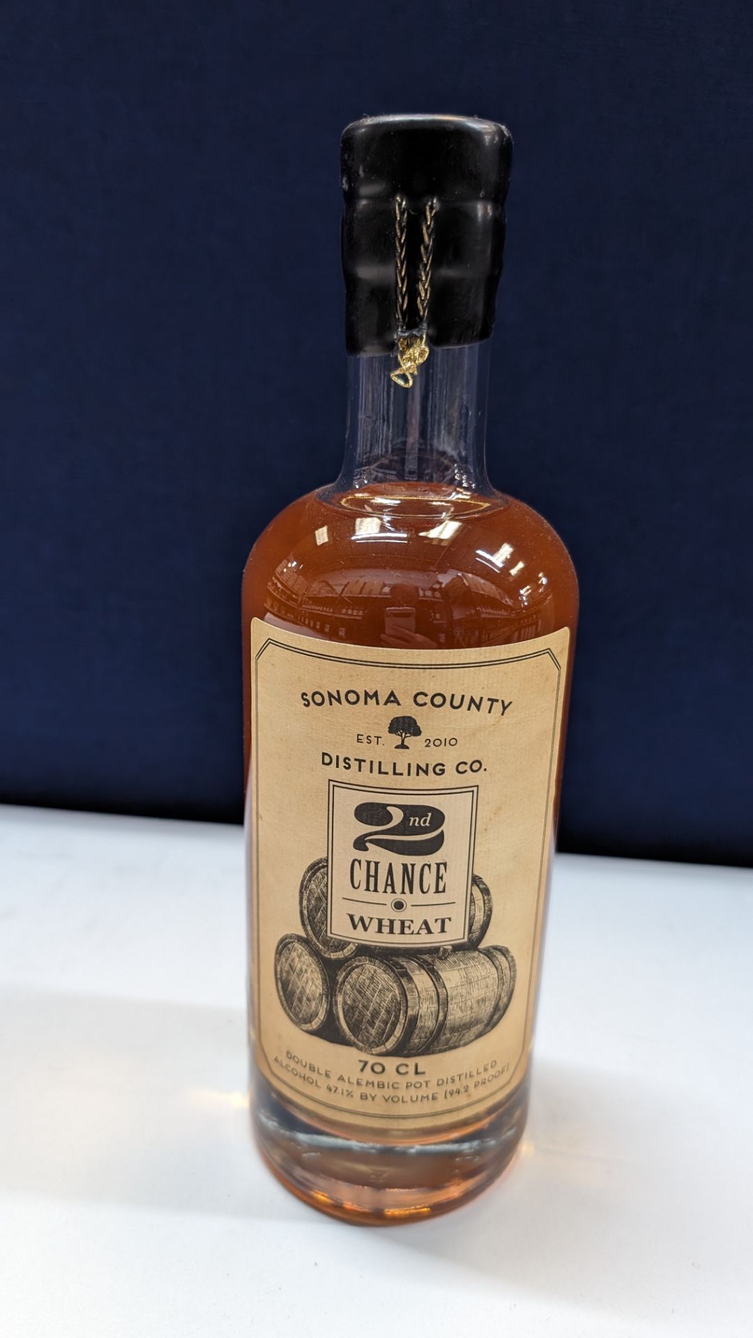 1 off 700ml bottle of Sonoma County 2nd Chance Wheat Double Alembic Pot Distilled Whiskey. 47.1% al