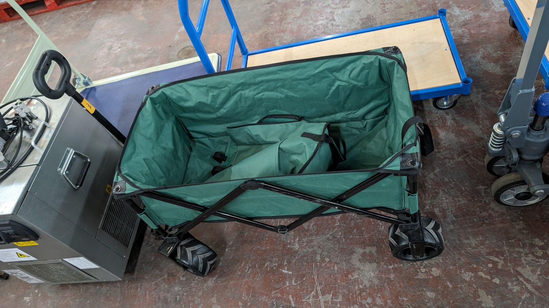 Outsunny folding metal and fabric trolley plus zip-up bag for use with same