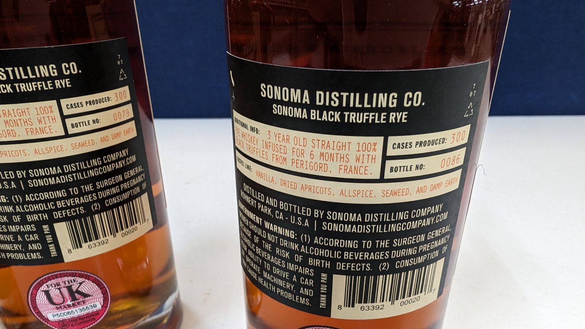 3 off 375ml bottles of Sonoma Black Truffle Rye Whiskey. 50% alc/vol (100 proof). Straight rye whi - Image 6 of 7