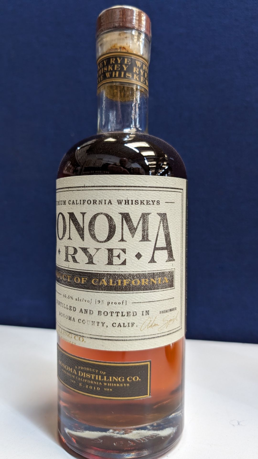 2 off 700ml bottles of Sonoma Rye Whiskey. 46.5% alc/vol (93 proof). Distilled and bottled in Sono - Image 3 of 7