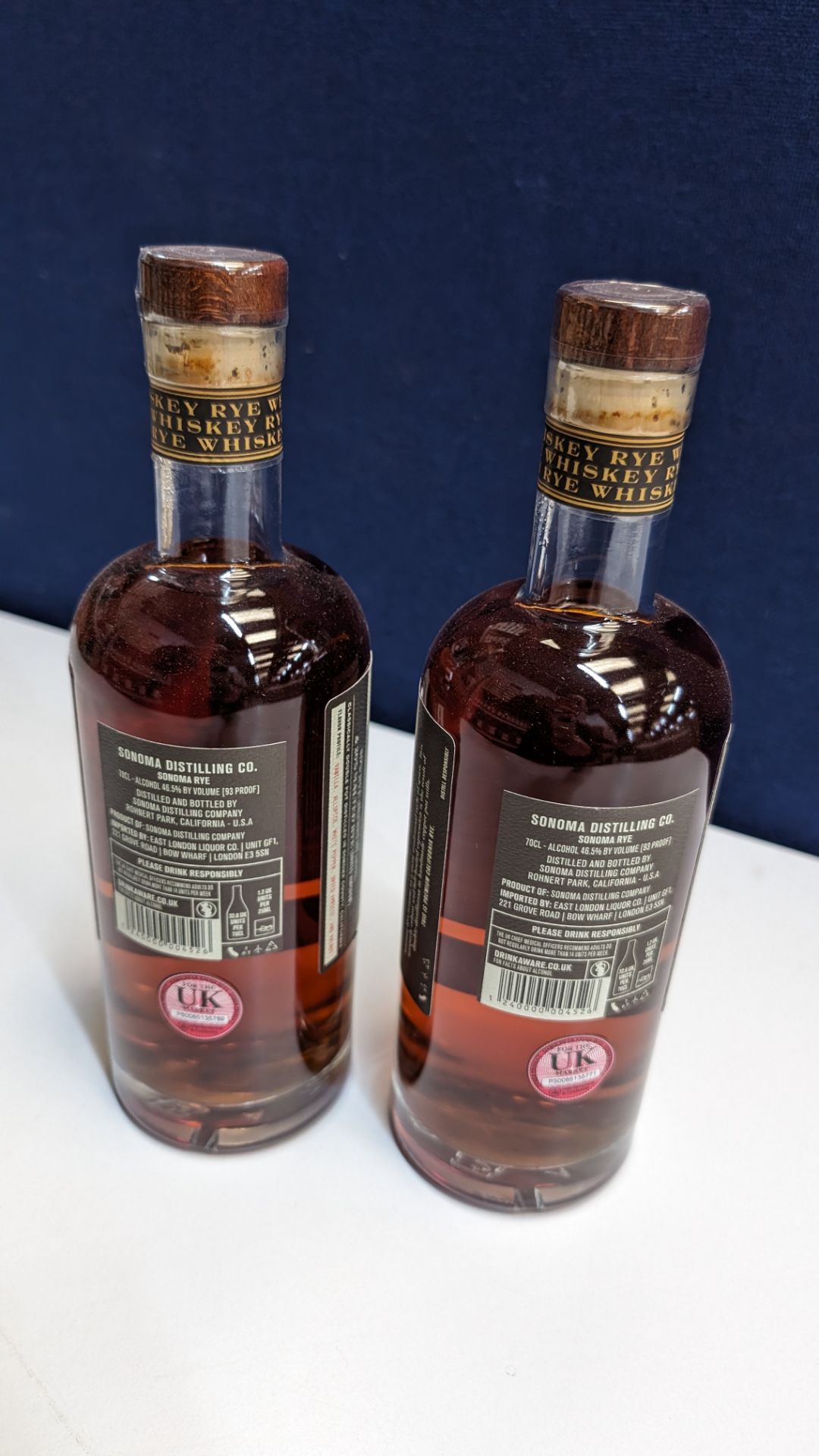 2 off 700ml bottles of Sonoma Rye Whiskey. 46.5% alc/vol (93 proof). Distilled and bottled in Sono - Image 5 of 7