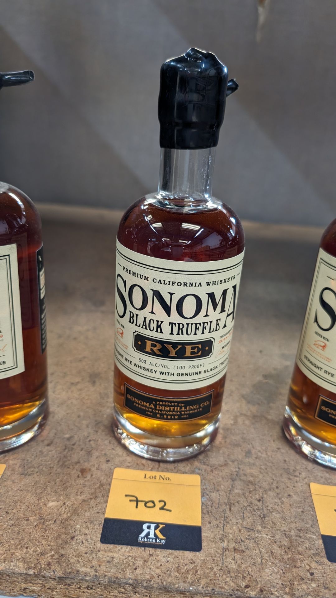 1 off 375ml bottle of Sonoma Black Truffle Rye Whiskey. 50% alc/vol (100 proof). Straight rye whis