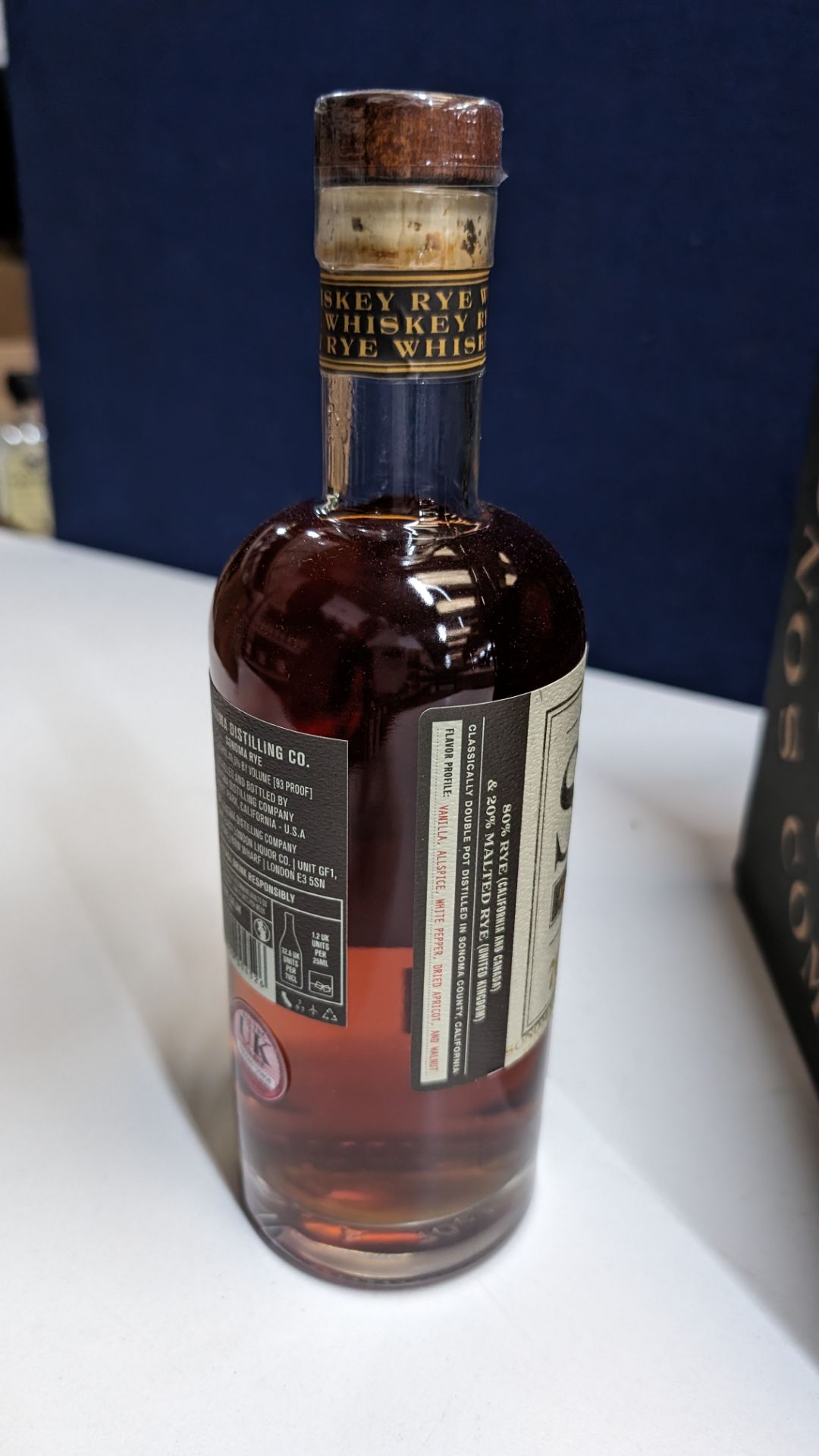 6 off 700ml bottles of Sonoma Rye Whiskey. In Sonoma branded box which includes bottling details on - Image 6 of 6