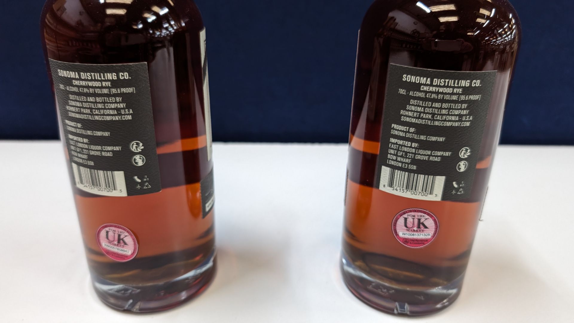 2 off 700ml bottles of Sonoma Cherrywood Rye Whiskey. 47.8% alc/vol (95.6 proof). Distilled and bo - Image 4 of 6