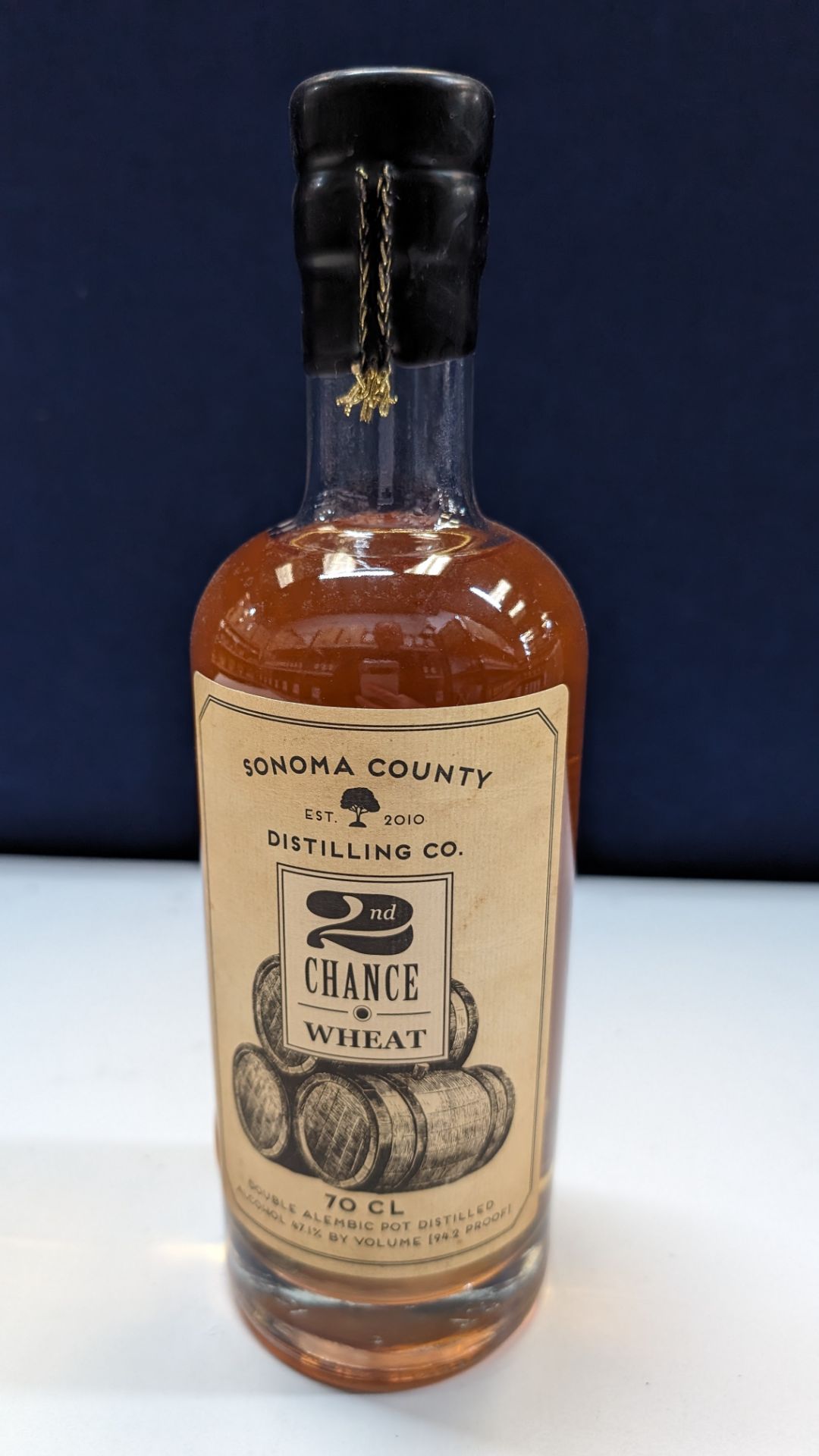 1 off 700ml bottle of Sonoma County 2nd Chance Wheat Double Alembic Pot Distilled Whiskey. 47.1% al - Image 2 of 6