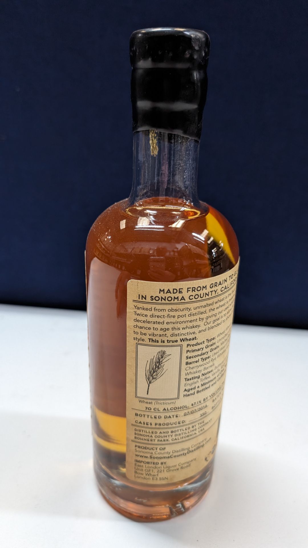 1 off 700ml bottle of Sonoma County 2nd Chance Wheat Double Alembic Pot Distilled Whiskey. 47.1% al - Bild 3 aus 6