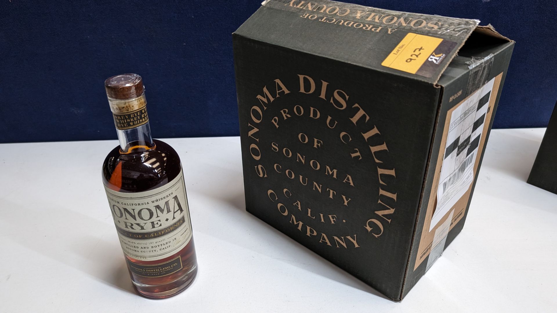 6 off 700ml bottles of Sonoma Rye Whiskey. In Sonoma branded box which includes bottling details on