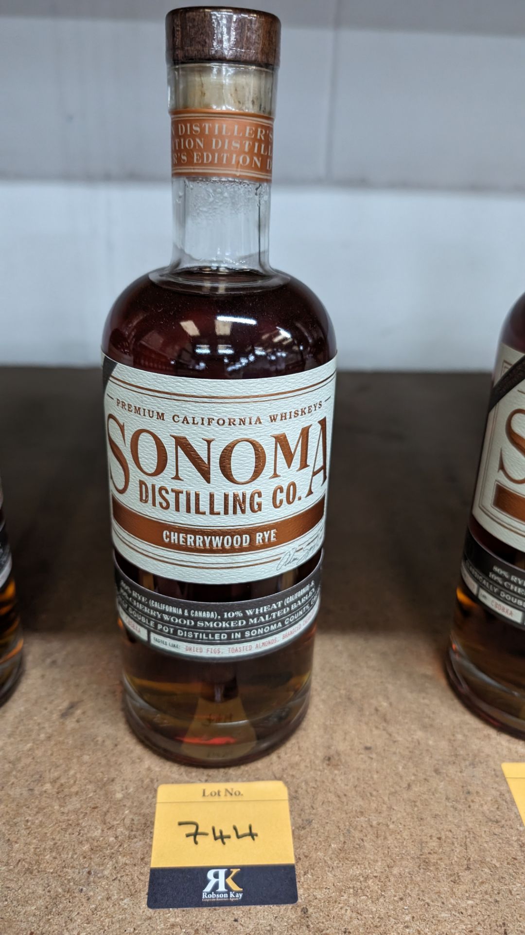 1 off 700ml bottle of Sonoma Cherrywood Rye Whiskey. 47.8% alc/vol (95.6 proof). Distilled and bot