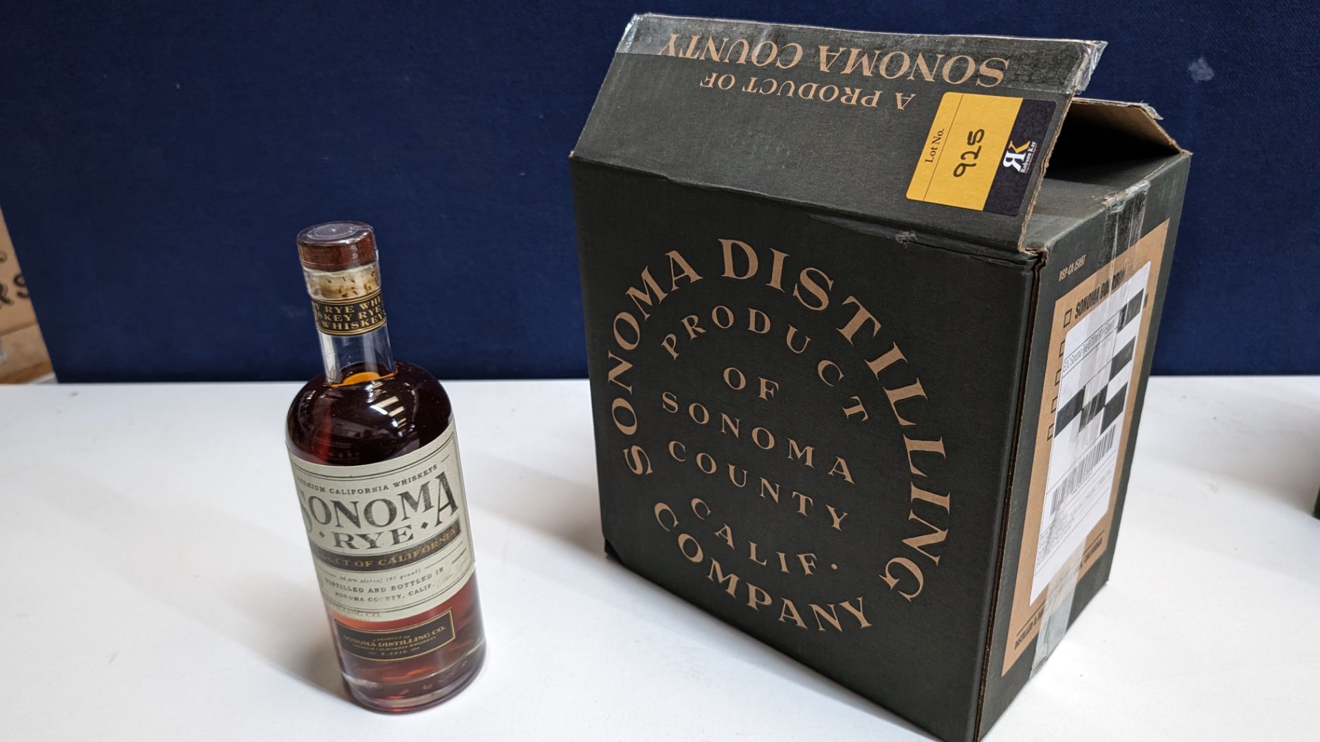 6 off 700ml bottles of Sonoma Rye Whiskey. In Sonoma branded box which includes bottling details on