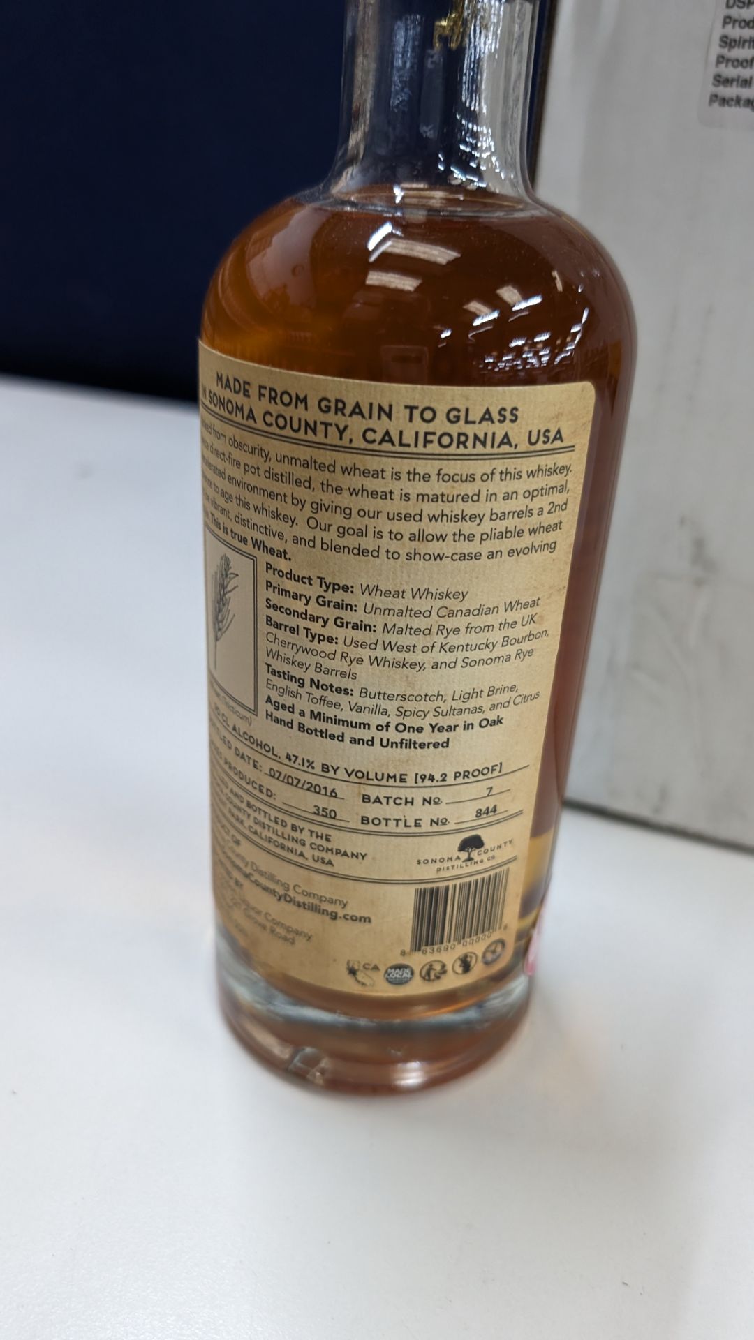 6 off 700ml bottles of Sonoma County 2nd Chance Wheat Double Alembic Pot Distilled Whiskey. In white - Bild 7 aus 8