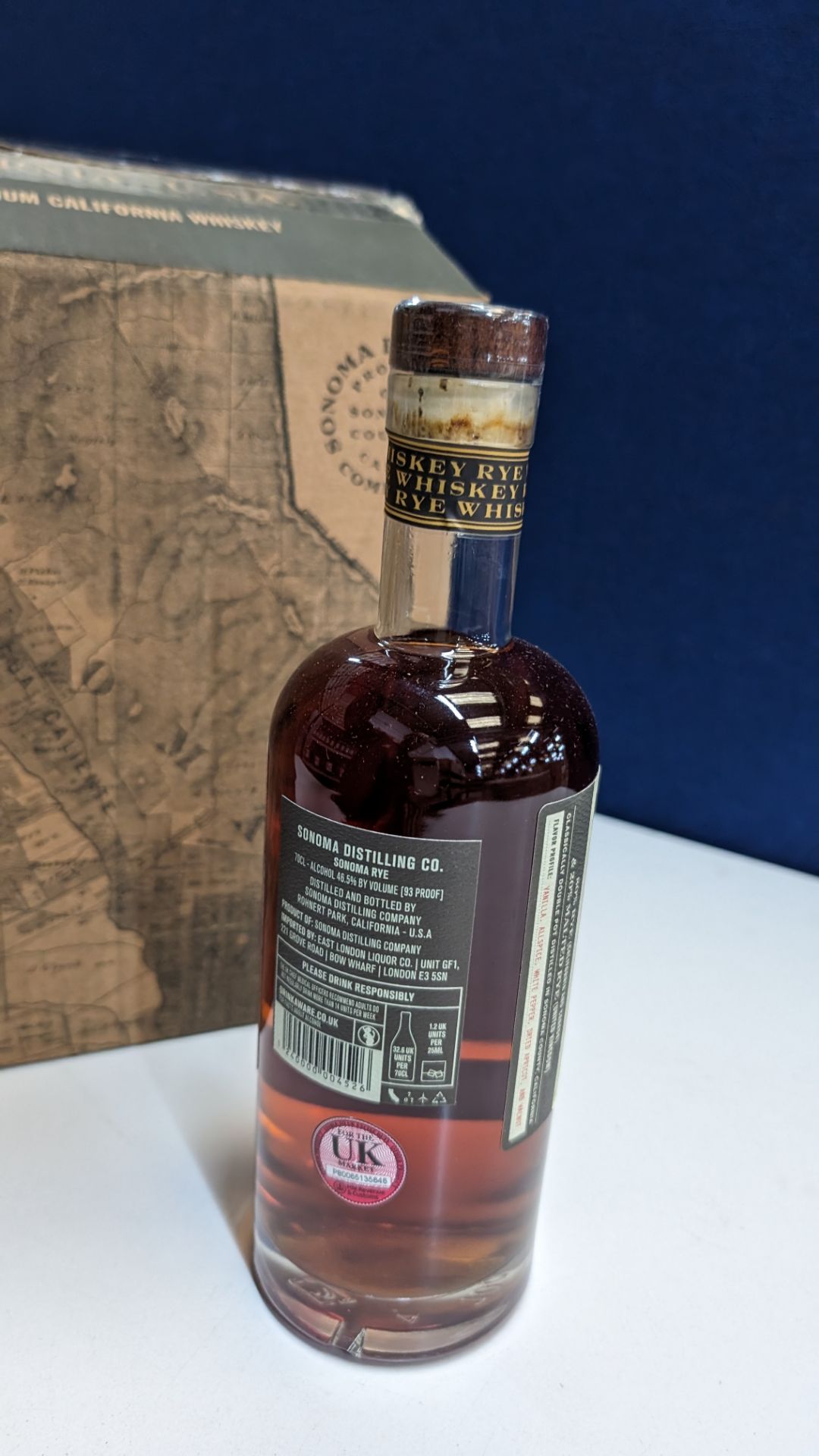 6 off 700ml bottles of Sonoma Rye Whiskey. In Sonoma branded box which includes bottling details on - Image 6 of 8