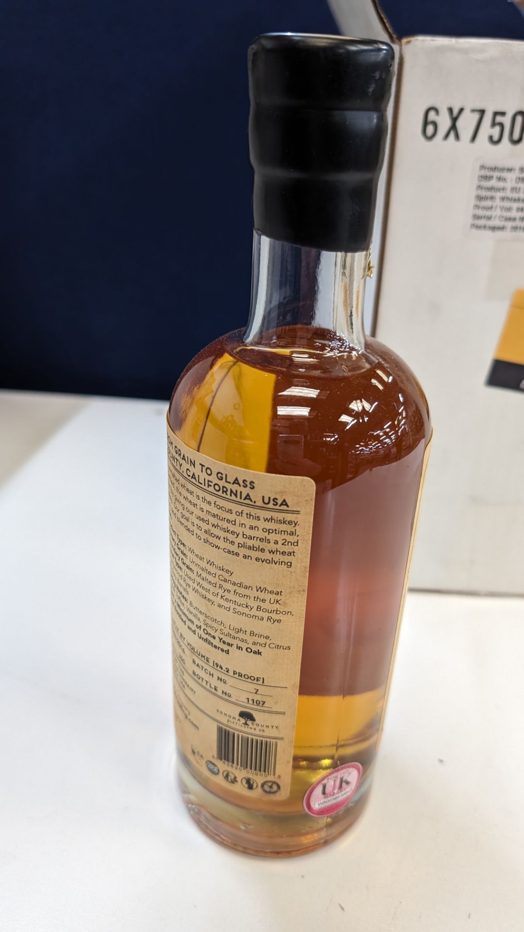 6 off 700ml bottles of Sonoma County 2nd Chance Wheat Double Alembic Pot Distilled Whiskey. In white - Image 6 of 9
