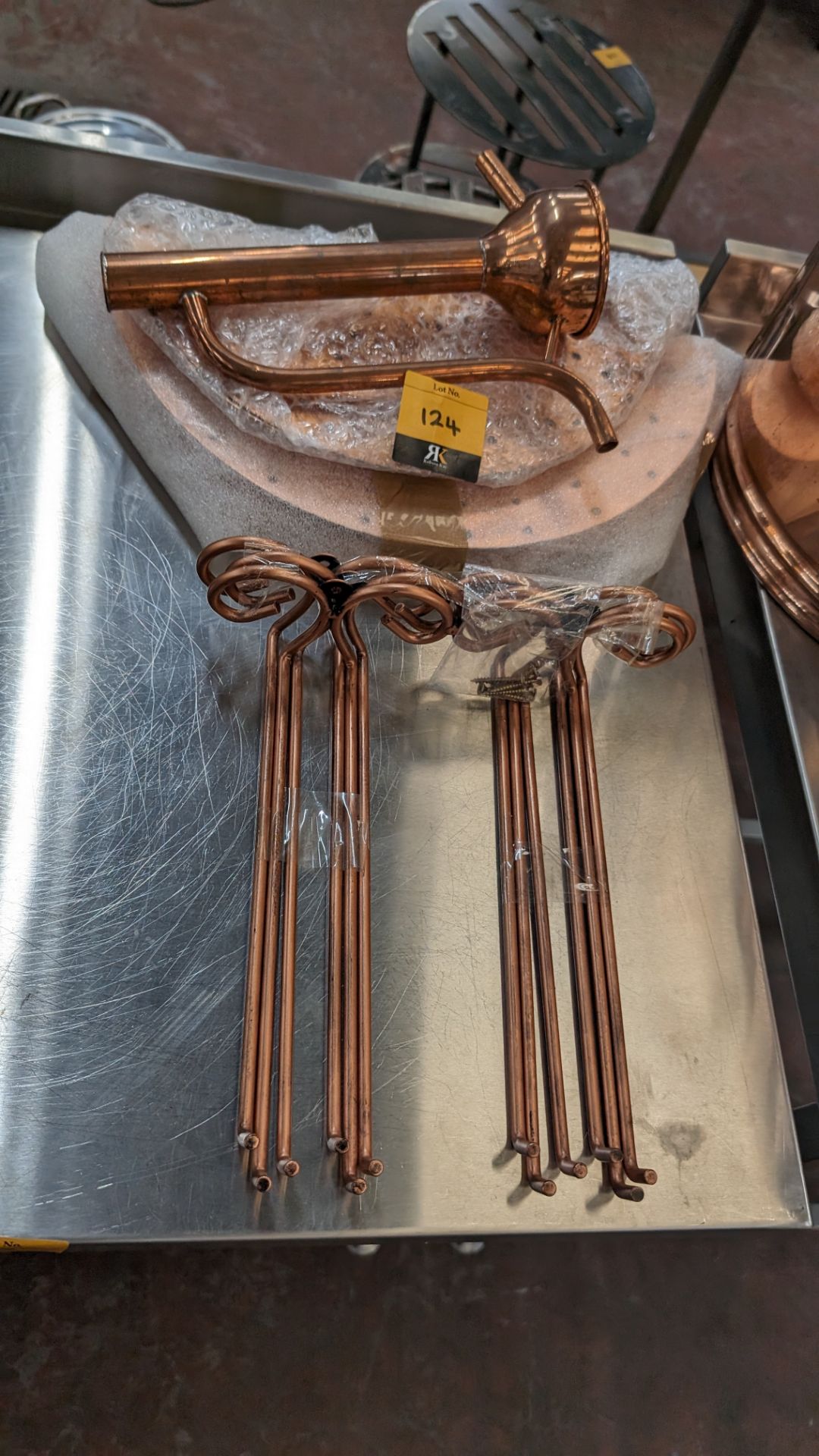 Quantity of assorted copper items