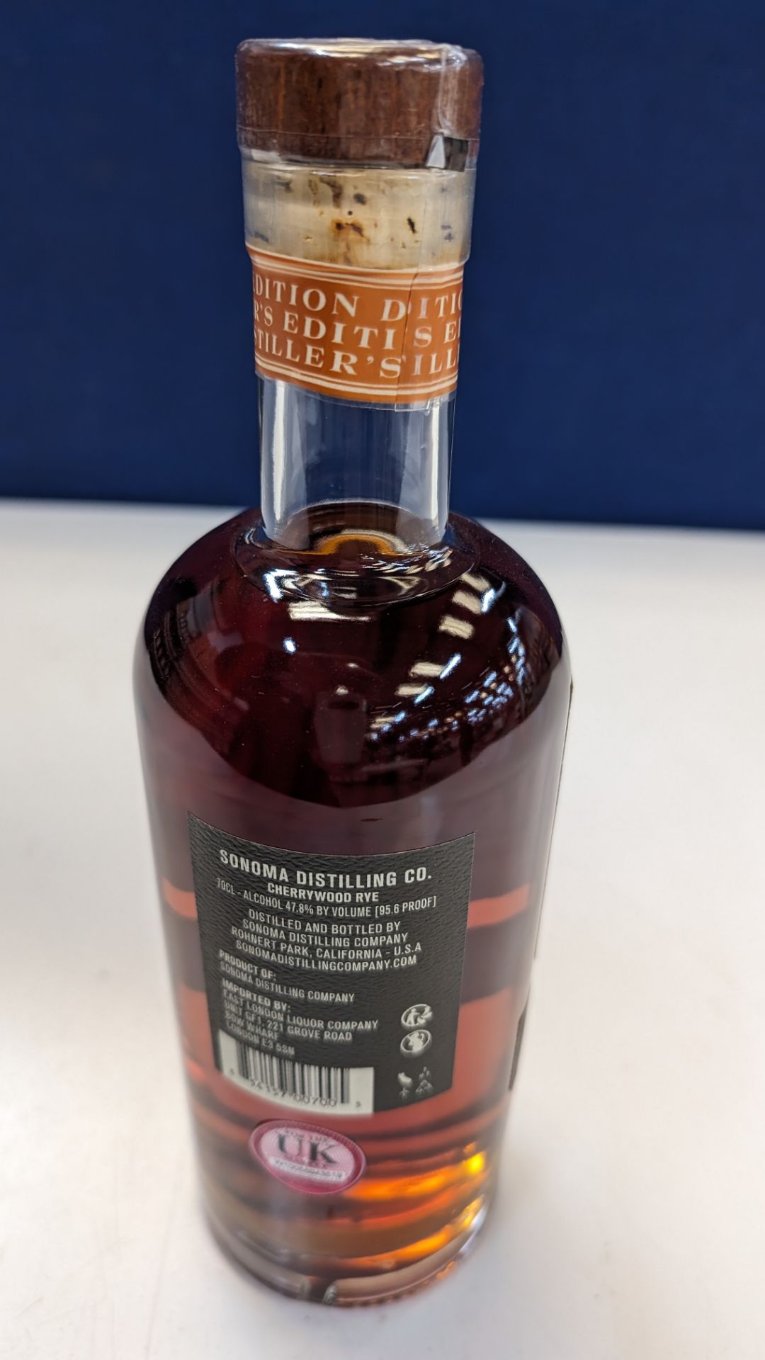 1 off 700ml bottle of Sonoma Cherrywood Rye Whiskey. 47.8% alc/vol (95.6 proof). Distilled and bot - Image 4 of 5