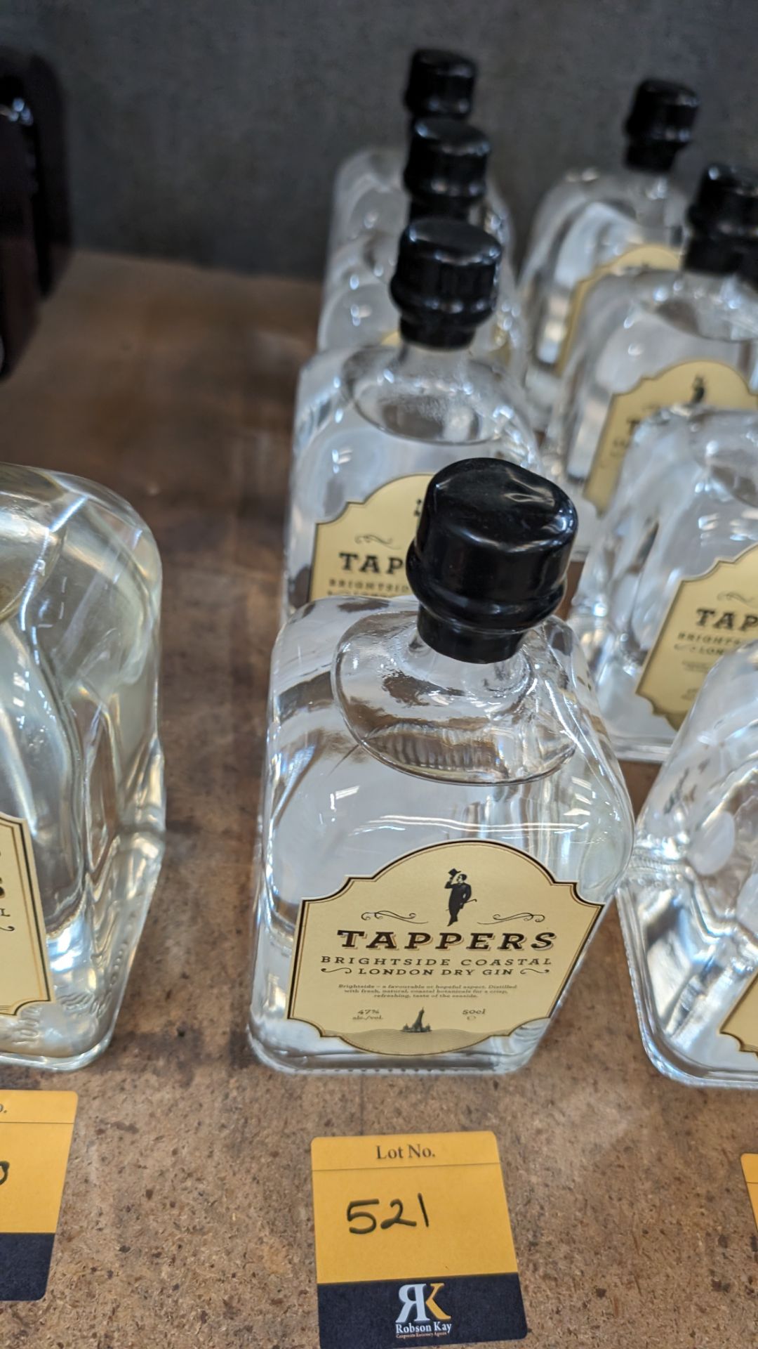 4 off 500ml bottles of Tappers 47% ABV Brightside Coastal London Dry Gin. Sold under AWRS number XQ - Image 2 of 4