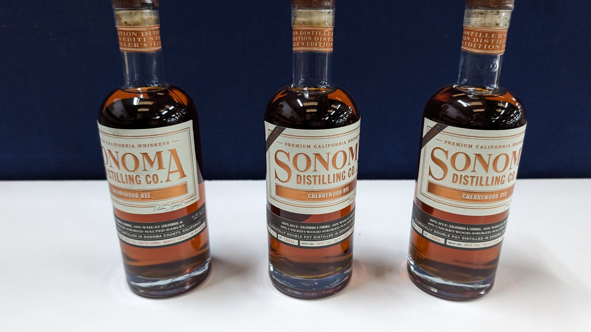 3 off 700ml bottles of Sonoma Cherrywood Rye Whiskey. 47.8% alc/vol (95.6 proof). Distilled and bo - Image 2 of 6