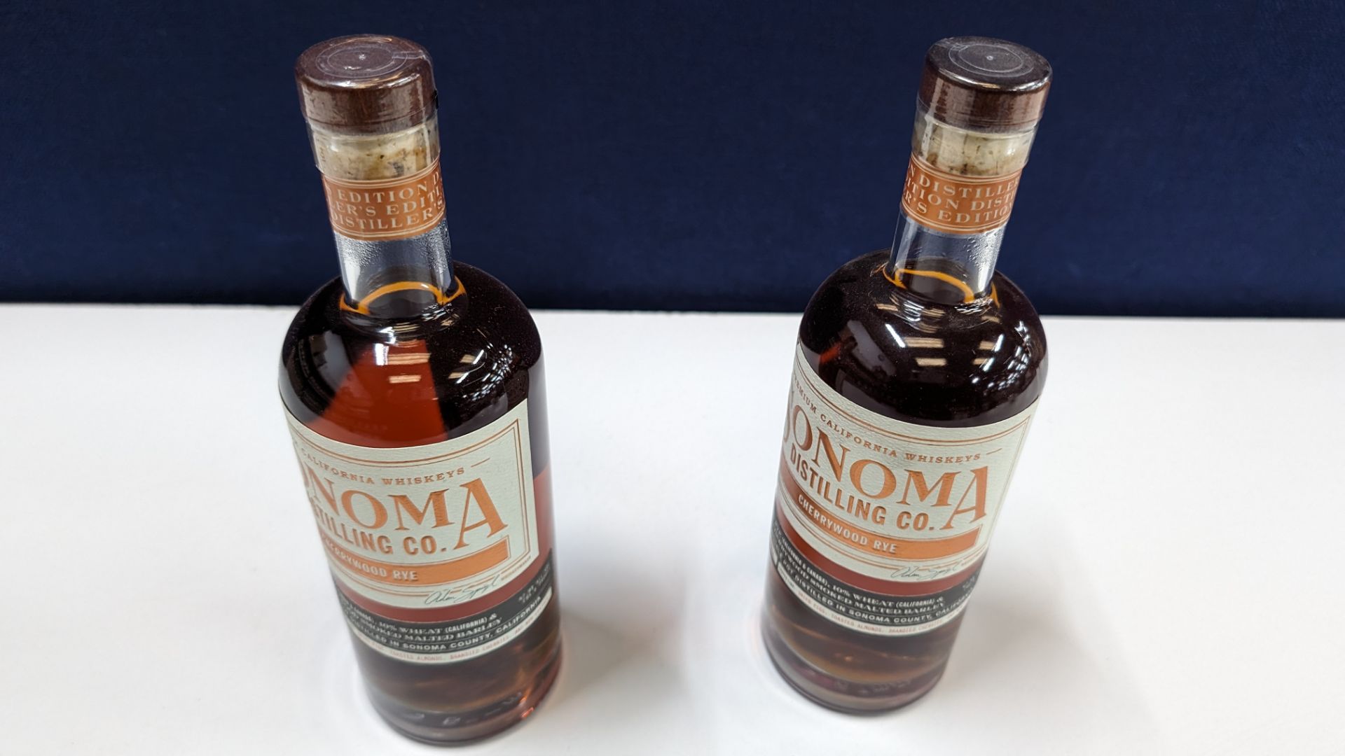 2 off 700ml bottles of Sonoma Cherrywood Rye Whiskey. 47.8% alc/vol (95.6 proof). Distilled and bo