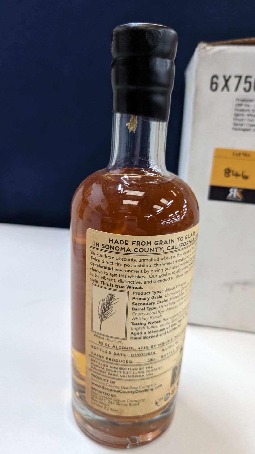 6 off 700ml bottles of Sonoma County 2nd Chance Wheat Double Alembic Pot Distilled Whiskey. In white - Image 4 of 8