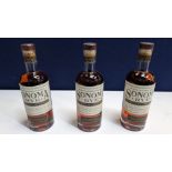 3 off 700ml bottles of Sonoma Rye Whiskey. 46.5% alc/vol (93 proof). Distilled and bottled in Sono