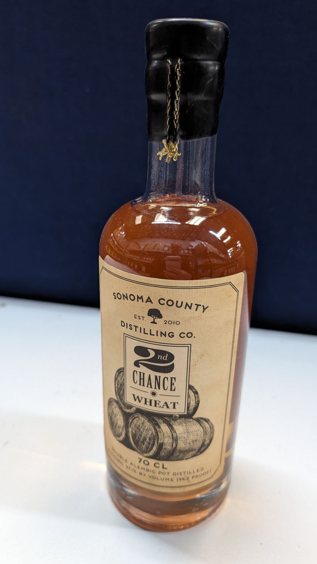 1 off 700ml bottle of Sonoma County 2nd Chance Wheat Double Alembic Pot Distilled Whiskey. 47.1% al