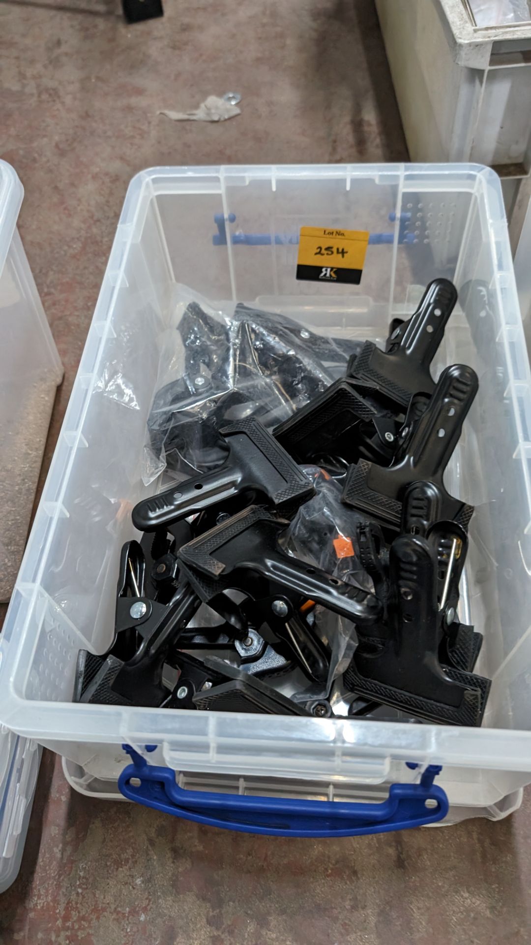 The contents of a crate of clips