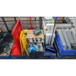 The contents of a pallet of assorted cleaning equipment and consumables