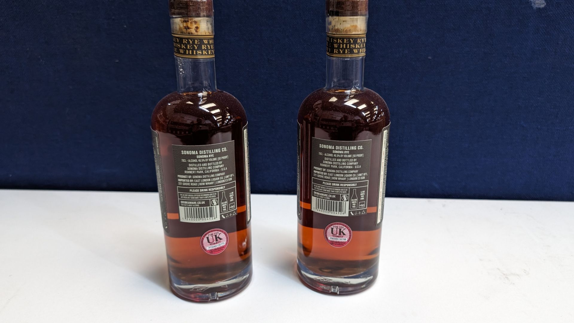 2 off 700ml bottles of Sonoma Rye Whiskey. 46.5% alc/vol (93 proof). Distilled and bottled in Sono - Image 4 of 6