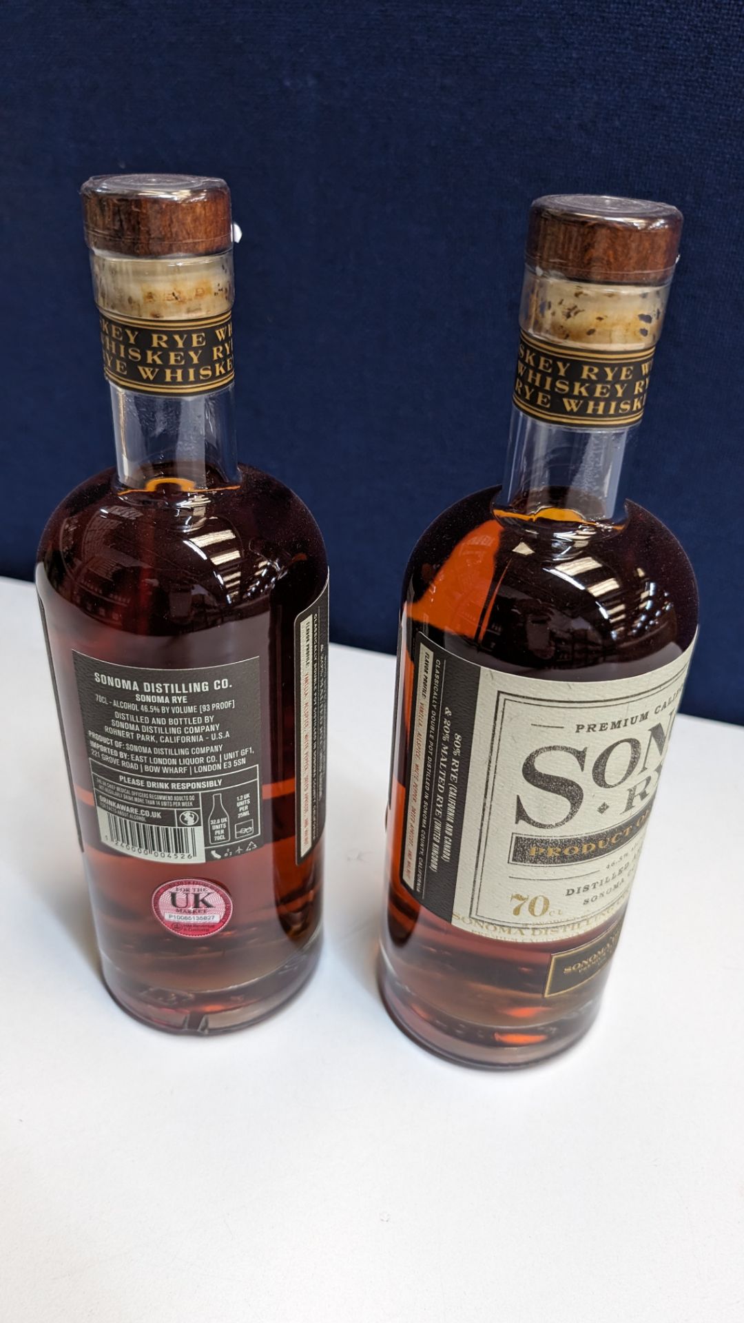2 off 700ml bottles of Sonoma Rye Whiskey. 46.5% alc/vol (93 proof). Distilled and bottled in Sono - Image 5 of 7