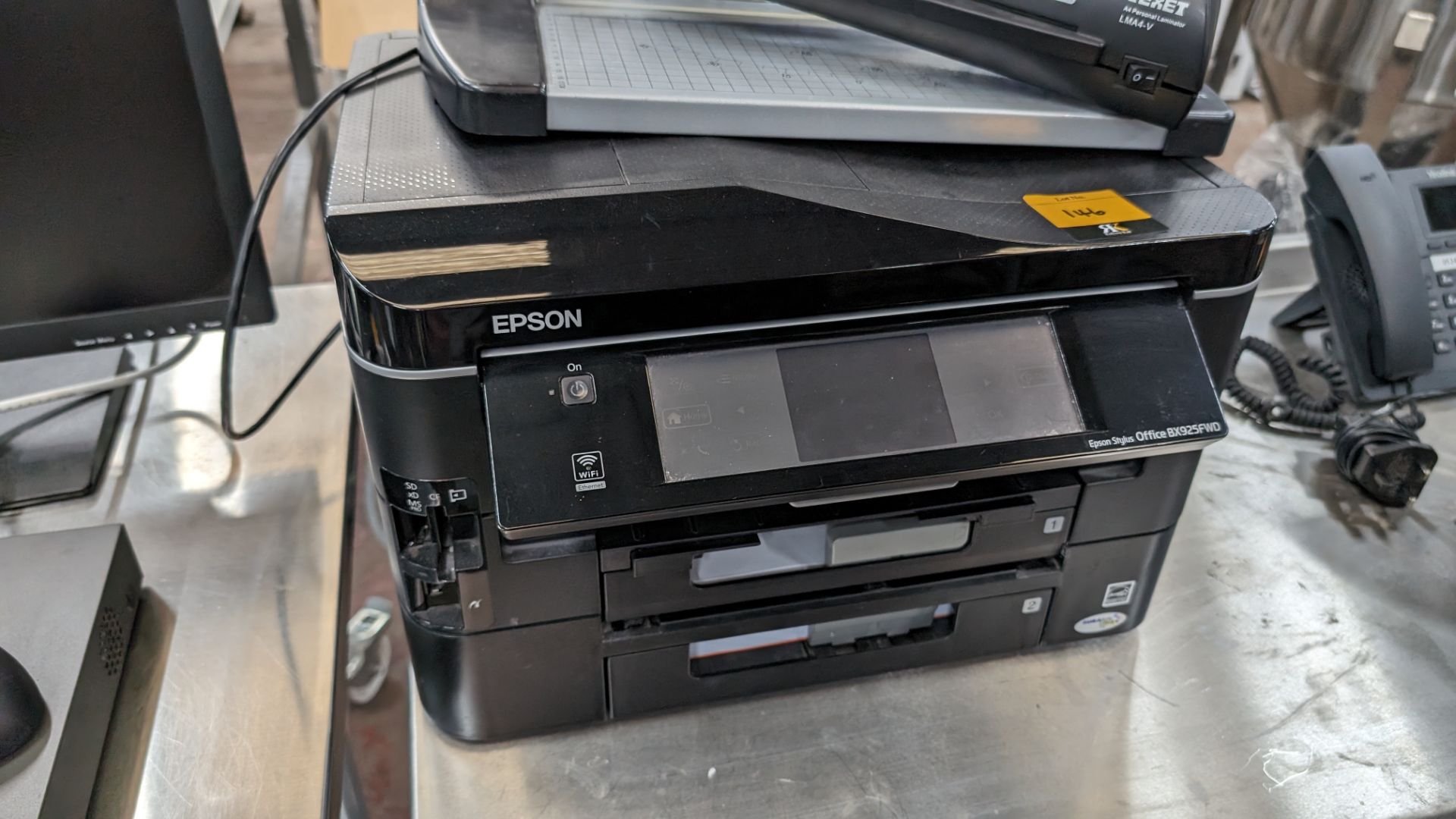 Epson Stylus Office multi-function printer, model BX925FWD, including 2 off paper cassettes, plus of - Image 4 of 6