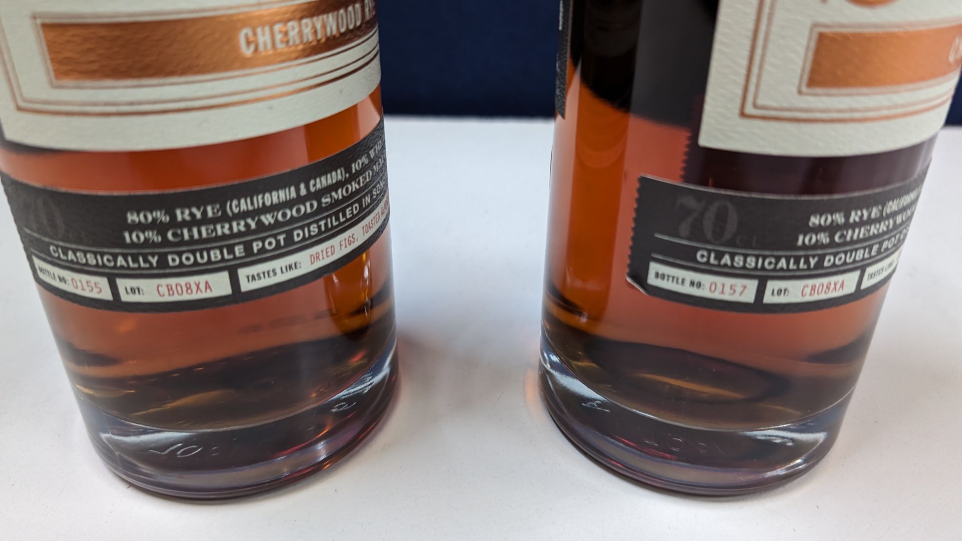 2 off 700ml bottles of Sonoma Cherrywood Rye Whiskey. 47.8% alc/vol (95.6 proof). Distilled and bo - Bild 5 aus 6