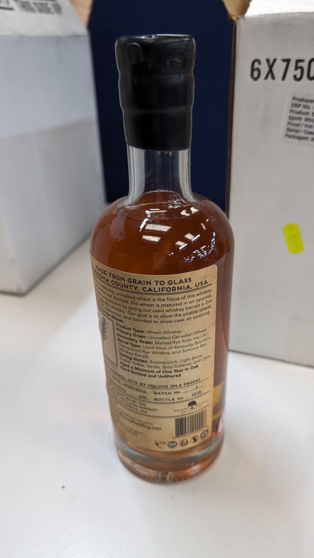 6 off 700ml bottles of Sonoma County 2nd Chance Wheat Double Alembic Pot Distilled Whiskey. In white - Image 6 of 10